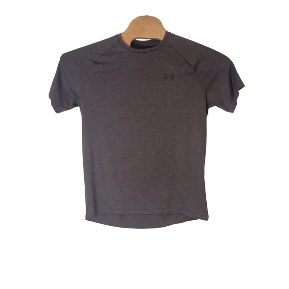 Under Armour The Tech Tee Gray Moisture Wicking Polyester Shirt Size Medium - Picture 2 of 6